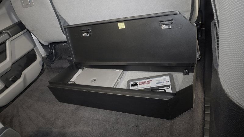 Ford F-250 Super Duty Underseat Lockbox - Rear - Tuffy Products - 2/3 Length with Keyed Lock - `17-`24